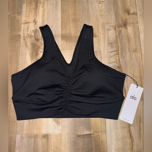 Alo Yoga Wild Thing Bra NWT Black Size XL - Picture 7 of 9